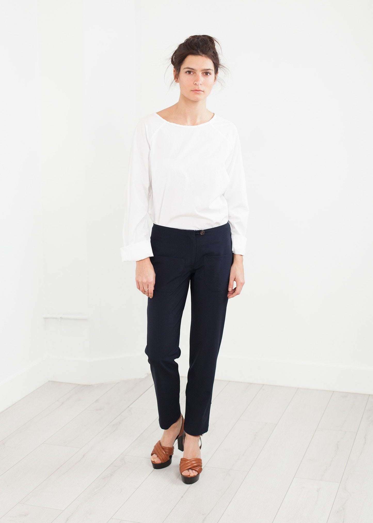 Patch Pocket Pant in Navy